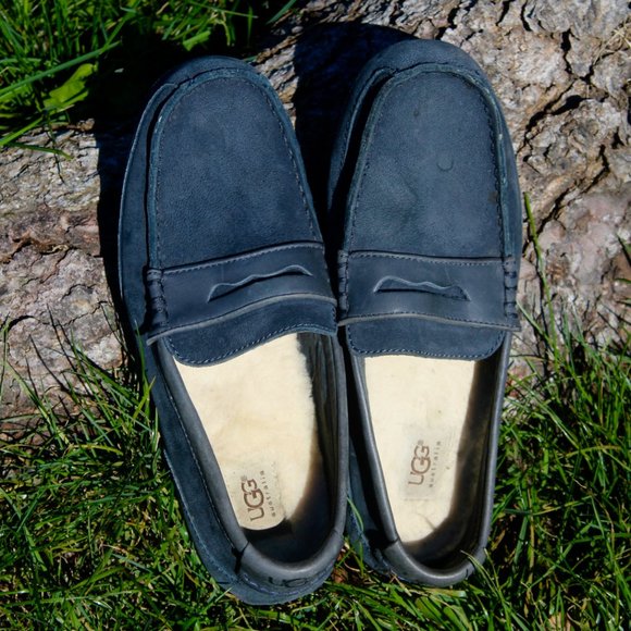 UGG Driving Shoe Loafer -  Navy Blue Size 9 'Tucker' - Picture 6 of 11